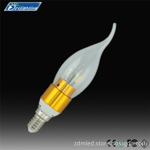 milky glass cover smd3014 or 5730 3w led candle light crystal lamp